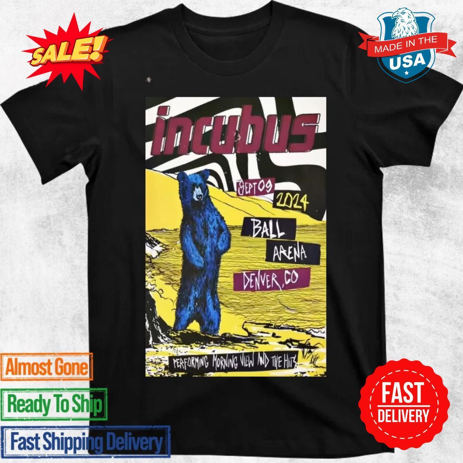 Incubus In Denver CO On September 9 2024 Tour Poster Shirt S5XL