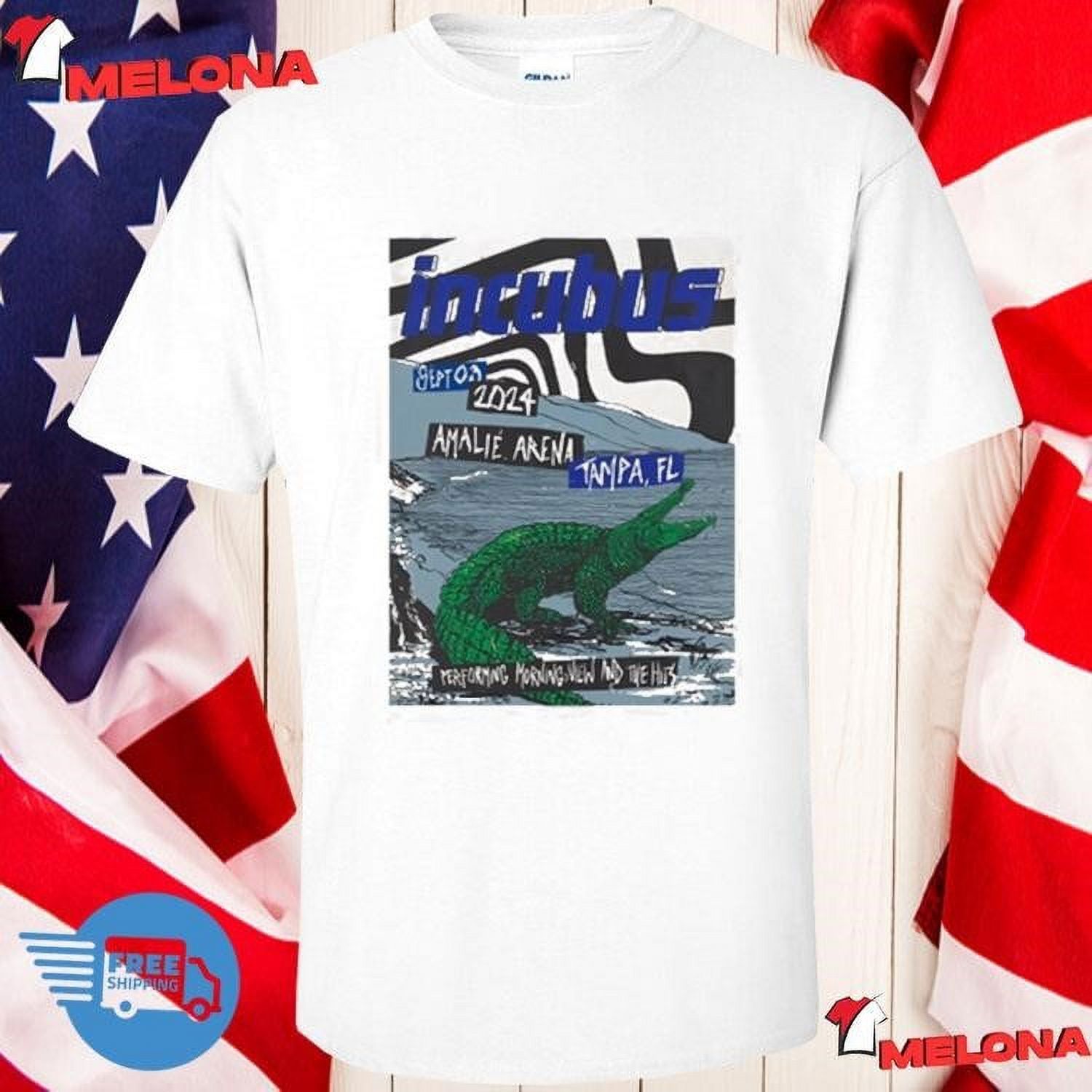 Incubus Tour 2024 Tampa Florida Tshirt