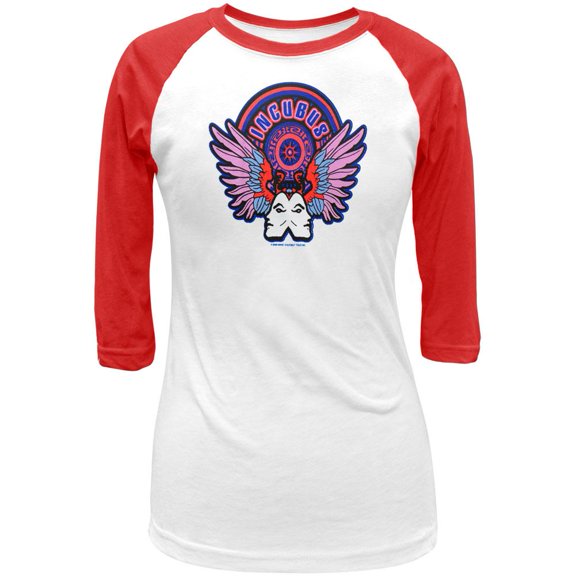 Incubus - Winged Face Juniors Raglan - Medium