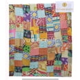 thumbnail image 1 of IndIan Handmade Patchwork Kantha Quilt Twin Size Cotton Kantha Bedspread, 1 of 2