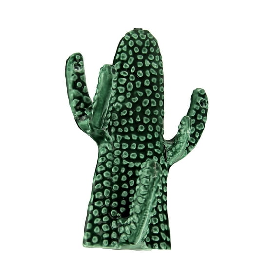 Indaba Green Triple Branch Seguaro Cactus Metal Wall Hook 8 inches High