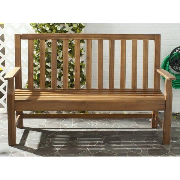 Indaka Indoor/Outdoor Contemporary Acacia Bench