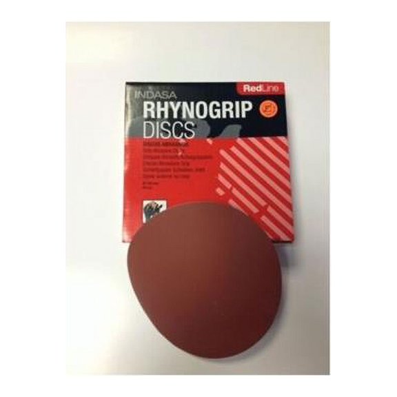 Indasa IND-620-180 6 in. P180 Grit Dynogrip Red Line Paper Disc - 50 per Box