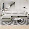 thumbnail image 1 of Indecor Home Modular Sectional Sofa Cloud Sofa, Comfortable Cloud Modular L-Shaped Sofa Upholstered Sectional Sofa Couch with Ottoman for Living Room, Bedroom, Apartment,Deep Seat,Gray, 1 of 9