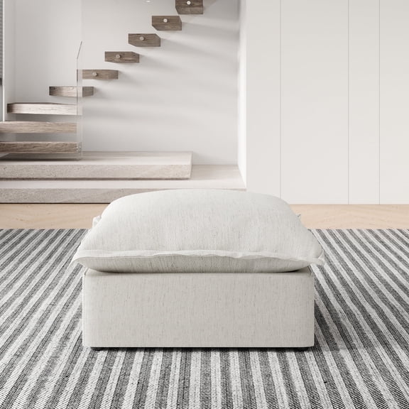 Indecor Home Modular Sectional Sofa Cloud Sofa Ottoman for Living Room, Bedroom, Apartment, Deep Seat, Gray