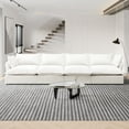 thumbnail image 1 of Indecor Home Modular Sectional Sofa Couch Cloud Sofa , 4 Seat Comfortable Cloud Modular Oversized Upholstered Sectional Sofa Couch for Living Room, Bedroom, Apartment, Deep Seat, White, 1 of 9