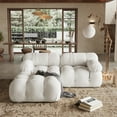 thumbnail image 1 of Indecor Home Modular Sectional Sofa Modern Boucle Loveseat Sofa with Ottoman Convertible Sofas for Living Room White, 1 of 5