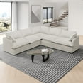 thumbnail image 1 of Indecor Home Modular Sectional Sofa Cloud Sofa, Comfortable Cloud Modular V-Shaped Sofa Oversized Upholstered Sectional Sofa Couch for Living Room, Bedroom, Apartment, Deep Seat, Gray, 1 of 9