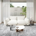 thumbnail image 1 of Indecor Home Upholstery Sectional Sofa 2 Seater Loveseat Sofa Small Sectional Couches for Living Room White, 1 of 8