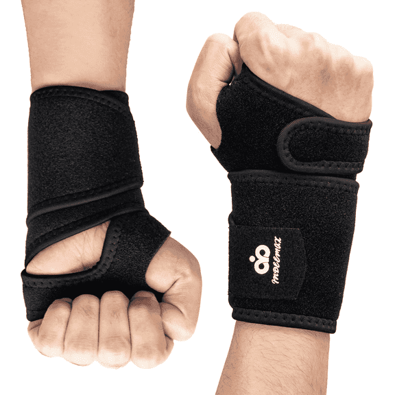 Indeemax Copper Wrist Brace/Wrap for Carpal Tunnel Support, Splint Brace -F.D.A. Medical Device & Doctor Handbook-Night Support for Women Men-Right & Left hands