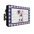 thumbnail image 1 of Independence American Gnomes Balloon Outdoor TV Cover 60 to 65 Inch Waterproof, Wooden Stripes Red Blue 600D Oxford TV Covers with Zipper, Outside Flat TV Screen Protector 58"Wx37"Hx4.5"D, 1 of 7