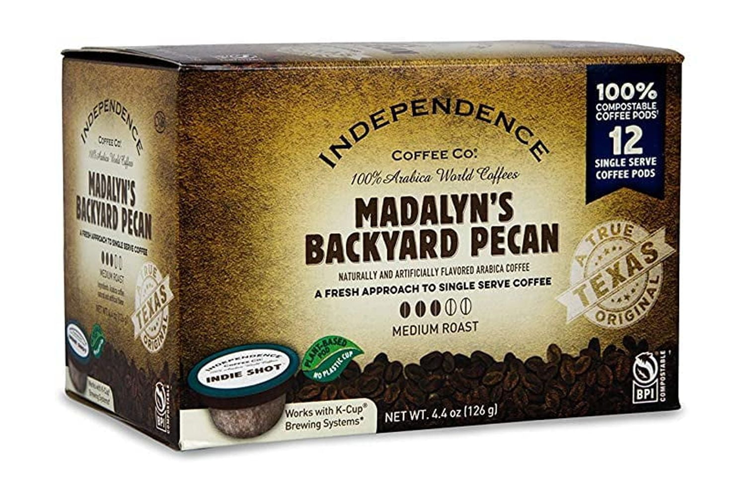 Independence Coffee Indie Pods Madelyns Backyard Pecan and