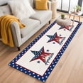 thumbnail image 1 of Independence Day 2'x6' Runner Rugs for Hallway Kitchen Bedside Non Slip, 4th of July Patriotic Star Blue Red Flag Entryway Rug Runners with Rubber Backing, Long Carpet Runner for Laundry Room, 1 of 8