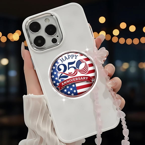 Independence Day 2026 Magnetic Phone Grip, USA 250th Anniversary Patriotic Pop Grip, 4th of July Gift, 250th Anniversary USA Phone Grip