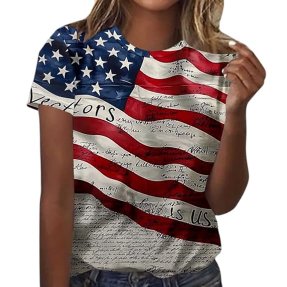 Independence Day 2026 T-Shirt Women – USA 250th Anniversary Patriotic Top, Soft Breathable Fabric, Classic Fit Casual Tee for July 4th Celebrations(Blue,L)