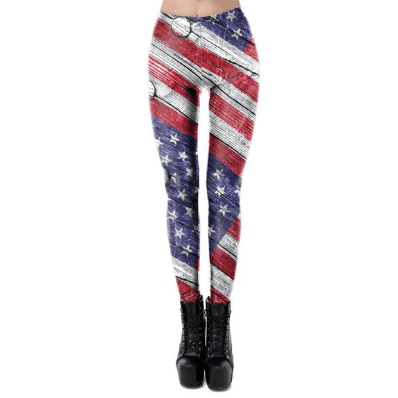 Independence Day 3d Digital Print Leggings Yoga for Women leggings with pockets Lifting J XL