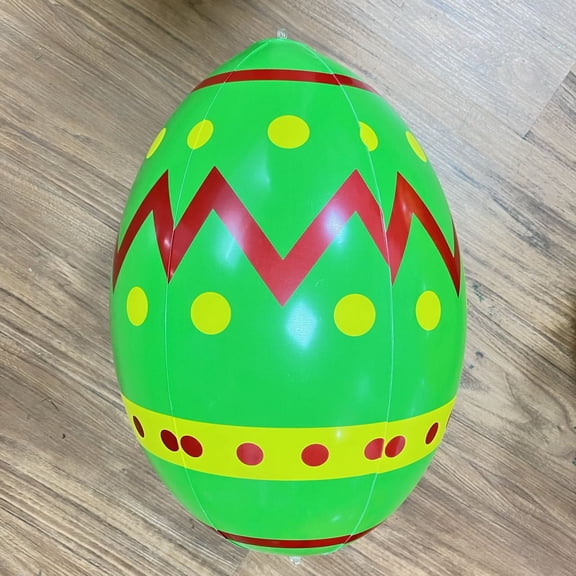 Independence Day 40cm Inflatable Easter to July 4th Ball, Patriotic Printed Star and Stripe Round Decor, Weatherproof Giant Outdoor Ornament for Independence Day Lawn