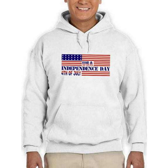 Independence Day 4Th Hoodie Men -Image by Shutterstock, Male 3X-Large