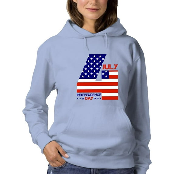 Independence Day 4Th. Hoodie Women -Image by Shutterstock, Female Large