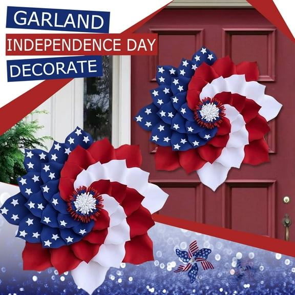 Independence Day 4Th Of July And Wreath Veterans Julys Day Front Of Decor For Wreath Door Fourth Patriotic Home Decor