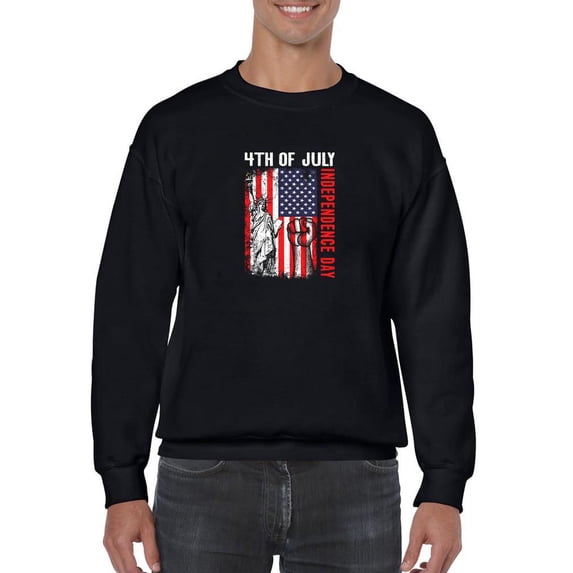 Independence Day 4Th Of July. Sweatshirt Men -Image by Shutterstock, Male Large