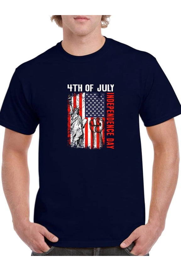 Independence Day 4Th Of July. T-Shirt Men -Image by Shutterstock, Male Medium