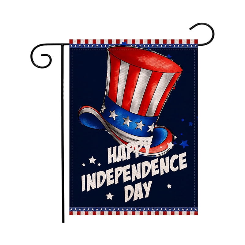 4th Of July Garden Flag 12x18 – Double Sided Patriotic Burlap, Independence Day Decor