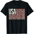 thumbnail image 1 of Independence Day 4th July USA Flag America State Map Names T-Shirt, 1 of 4