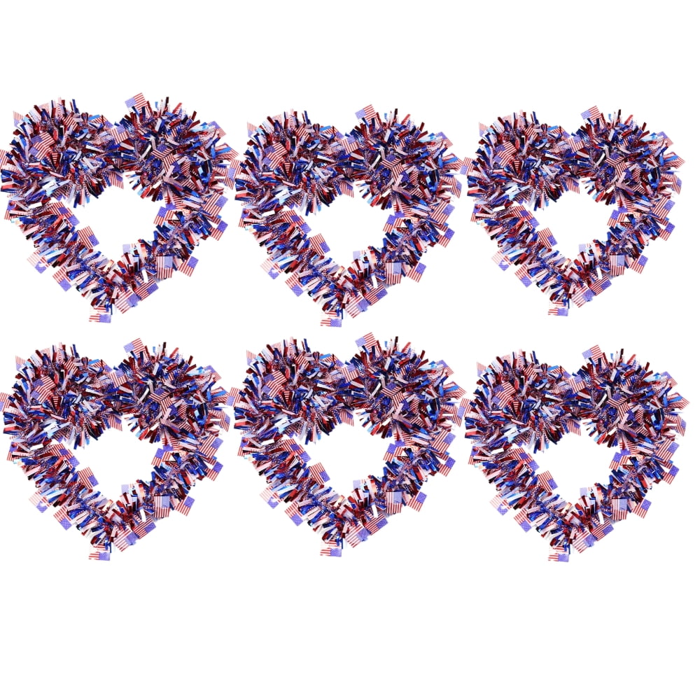 Independence Day American Flag Tinsel Garland for Day 4th of July