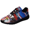 thumbnail image 1 of Independence Day American flag Eagle Shoes Sneakers for Women Men Black Size 7, 1 of 7
