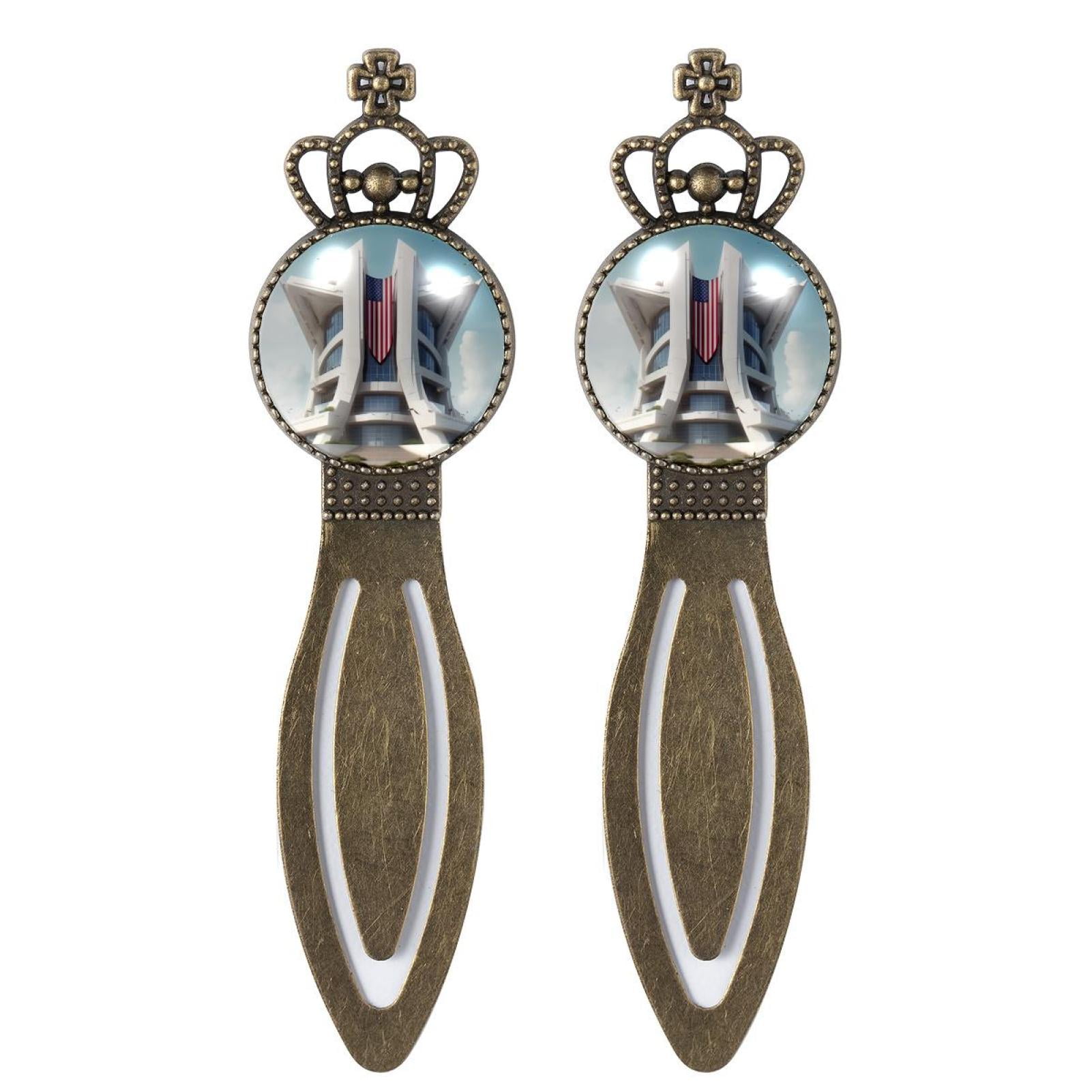 Independence Day Architectural Symbol Vintage Copper CrownShaped Bookmarks Stainless Steel