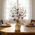 thumbnail image 1 of Independence Day Artificial Decorative Tree, Red White Blue Star Themed Tree for Holiday Decor, Patriotic Centerpiece, Table or Mantel Decoration, Festive Home Event Decor, 1 of 6