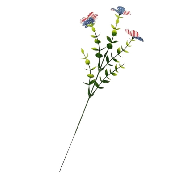 Independence Day Artificial Flower, Cosmug American Flag Style Decorative Twig, Red White Blue Decorative Bloom, for Home Decor Use, Vase Arrangement Use and Patriotic Decor Use