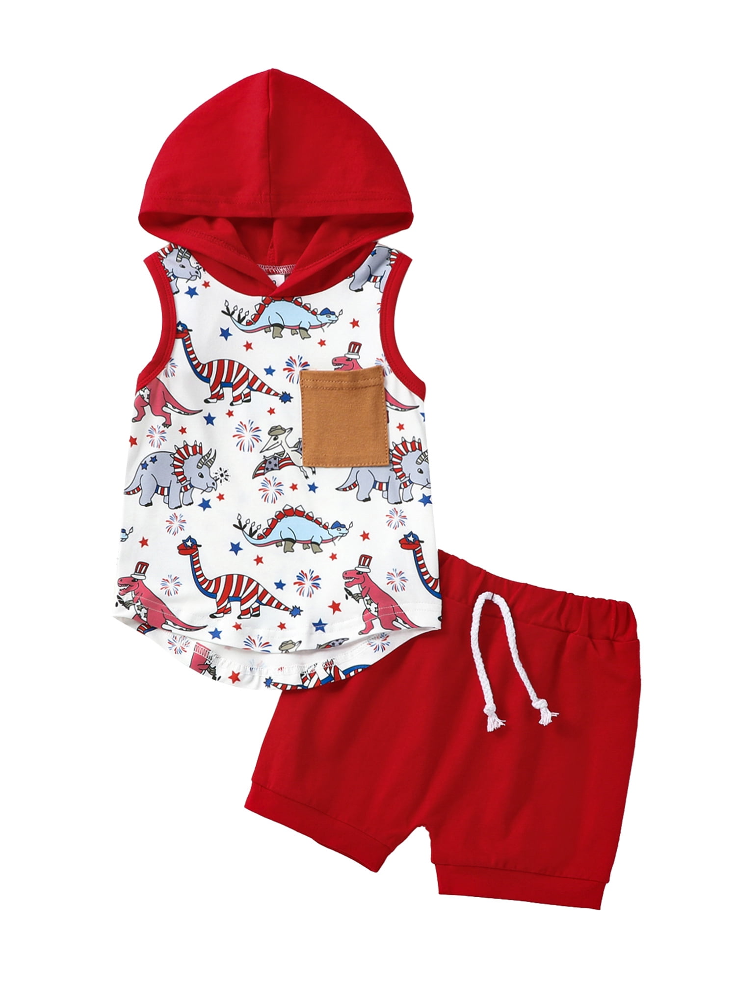 Toddler Boys Beach Shorts Dinosaur Sleeveless Outdoor Tropical Yellow Summer Clothes 3-7 Years