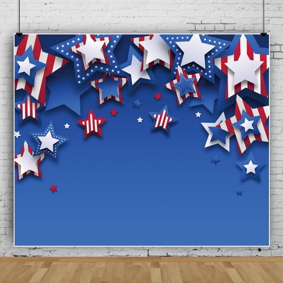 Independence Day Backdrop American Flag Striped Stars 4th of July Veterans Memorial Day Background National Day Patriotic Party Decorations Banner Photo Booth Props