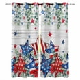 thumbnail image 1 of Independence Day Blackout Curtains for Bedroom Living Room Darkening Curtains 54 Inch Long Eucalyptus Leaves Country Wood Grain Short Curtain for Small Window Treatment Grommet Drapes 52"x54"x2, 1 of 9