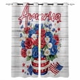 thumbnail image 1 of Independence Day Blackout Curtains for Bedroom Living Room Darkening Curtains 90 Inch 4 of July Rose Wooden Grain Vintage Black Out Window Curtain Privacy Window Treatment Grommet Drapes 52"x90"x2, 1 of 9