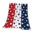thumbnail image 1 of Independence Day Blanket 27.56x39.37in USA Flag Themed Polyester Lightweight Flannel Sofa Throw for Camping Travel Gift (E)​, 1 of 6