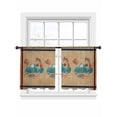 thumbnail image 1 of Independence Day Blue Truck Sheer Curtains 2 Panels Set Welcome Retro Red Blue Star Balloon Bow Sheer Window Curtains Light Filtering Rod Pocket Voile Drapes for Bedroom Living Room 52"x54", 1 of 9