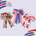 thumbnail image 1 of Independence Day Bow Decoration, 4th of July Star Striped Ribbon Bow Charm for Holiday Party, Wreath Accent and Gift Wrap,July 4th Decorations, 1 of 6
