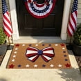 thumbnail image 1 of Independence Day Bow Pattern Doormat, Absorbent Stain Resistant Rug, Non Slip Mesh Silicone Back Pad, Patriotic Decor for Bathroom Home Entryway Layout, 1 of 6