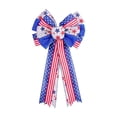 thumbnail image 1 of Independence Day Bows 4th of July Bows Red White Blue Stars and Stripes Burlap Bows American Flag Patriotic Bows for Indoor Outdoor Independence Day Party Decoration Supplies,19.7 in, 1 of 7