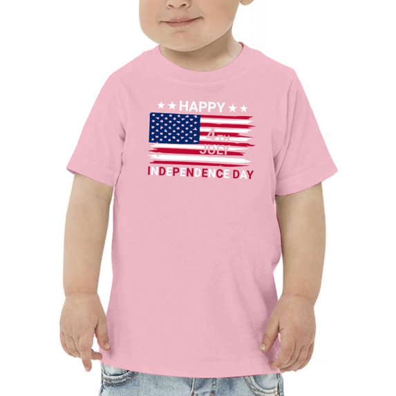 Independence Day Brush Flag T-Shirt Toddler -Image by Shutterstock, 4 Toddler
