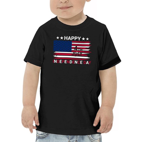 Independence Day Brush Flag T-Shirt Toddler -Image by Shutterstock, 5 Toddler