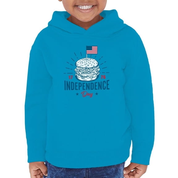 Independence Day Burger Hoodie Toddler -Image by Shutterstock, 4 Toddler