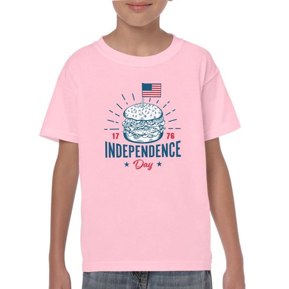 Independence Day Burger T-Shirt Juniors -Image by Shutterstock, x-Small