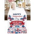 thumbnail image 1 of Independence Day Butterfly Table Runner-36 Inch Long Red Blue 4th of July USA Flag Table Runners Linen Burlap Tablerunner for Kitchen Dining Room Holiday Party, 1 of 9
