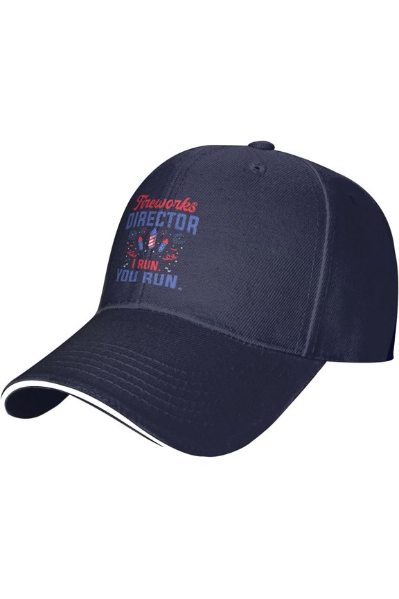 Independence Day Cap Firework Director I Runs You Runs Baseball Cap Women Graphic Mens Hats