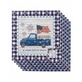 thumbnail image 1 of Independence Day Cloth Napkins Set of 6 Reusable Dinner Napkins, Blue Fireworks Flag Star Buffalo Plaid Cocktail Napkin Washable Table Napkins for Wedding/Holiday Party/Baby Shower 20"x20", 1 of 7