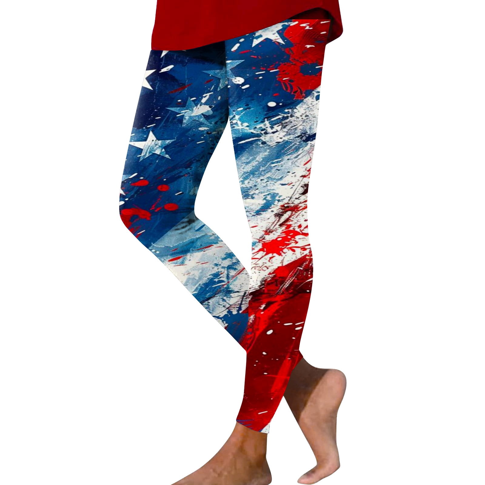 Independence Day Clothes Usa Flag Capri Leggings Skinny Yoga Pants ...